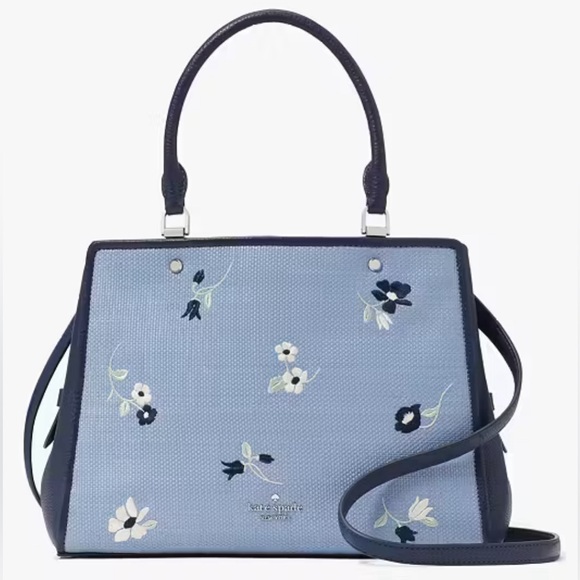 kate spade Handbags - Kate Spade Leila Floral Embroidered Medium Triple Compartment Satchel - NWT